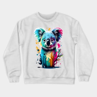 Koala Bear Colourful - Cute Koala Bear Artwork Crewneck Sweatshirt